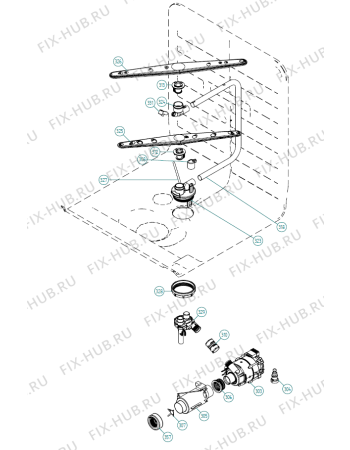 Взрыв-схема посудомоечной машины Upo D70 XL SF   -White Bi (338882, DW70.1) - Схема узла 03