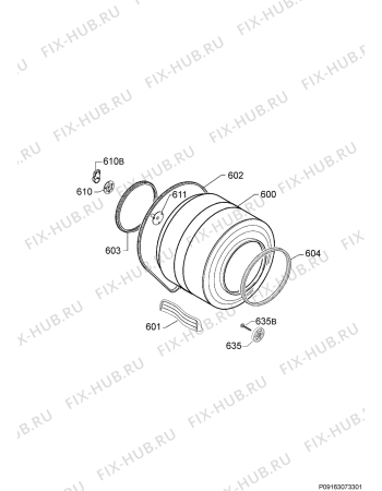 Взрыв-схема сушильной машины Electrolux EDE1071PDW - Схема узла Functional parts 267