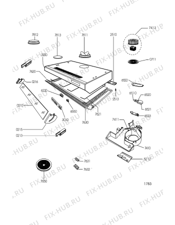 Схема №1 DF 1261 WS с изображением Обшивка для вентиляции Whirlpool 481231048174