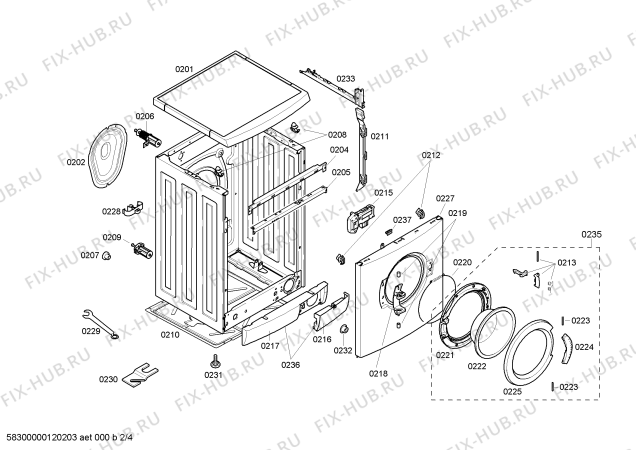 Схема №4 WAE20460TI с изображением Силовой модуль для стиралки Bosch 00667630