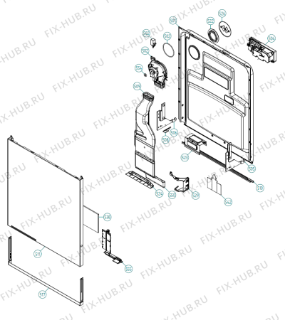 Взрыв-схема посудомоечной машины Gorenje GDV641XL SI   -Titan FI Soft (900001397, DW70.3) - Схема узла 05