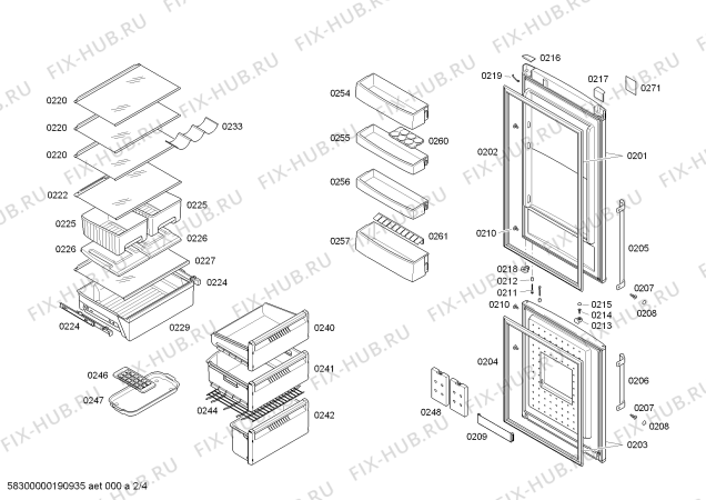 Схема №4 PKNB49AI31 с изображением Выдвижной ящик для холодильника Bosch 00748411