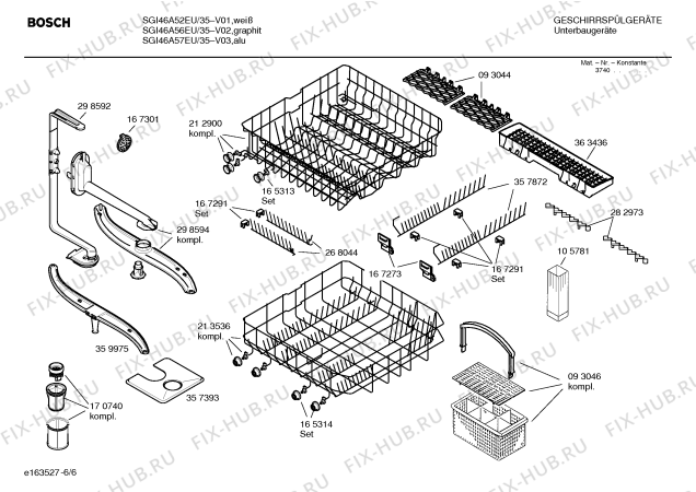 Схема №6 SGI46A56EU SILENCE COMFORT с изображением Инструкция по эксплуатации для посудомойки Bosch 00581396