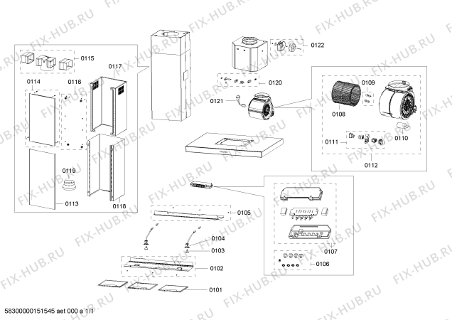 Схема №1 DIB09D651V с изображением Трансформатор для вытяжки Bosch 00653019