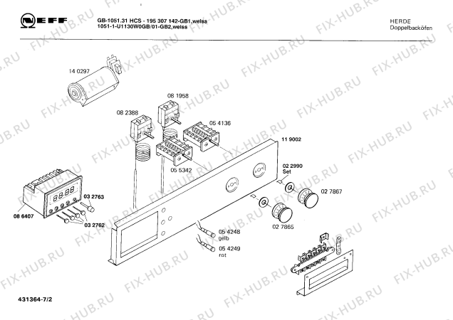 Схема №6 HB90420GB с изображением Часы для электропечи Bosch 00086407