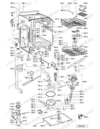 Схема №2 ADP 7530 BL с изображением Обшивка для электропосудомоечной машины Whirlpool 481245373118