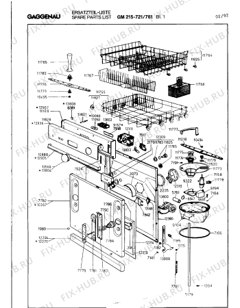 Взрыв-схема посудомоечной машины Gaggenau GM215761 - Схема узла 02