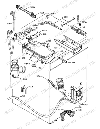 Взрыв-схема стиральной машины Marijnen CMF382C - Схема узла Water equipment