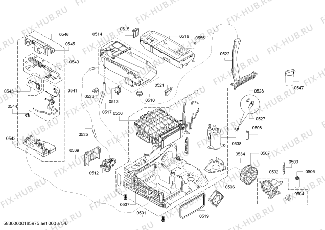 Схема №4 WT45W560OE iQ700 selfCleaning condenser с изображением Модуль управления, запрограммированный для электросушки Siemens 00635129