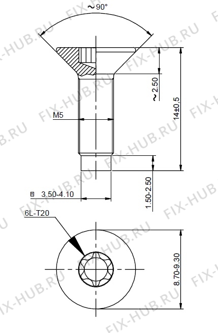 Большое фото - Винт для посудомойки Whirlpool 482000022063 в гипермаркете Fix-Hub