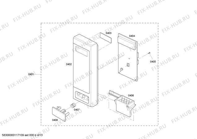 Схема №12 MT27BB Trim Kit с изображением Рамка для плиты (духовки) Bosch 00368497