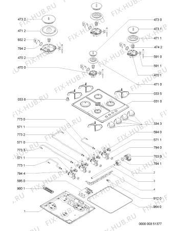Схема №1 TGZ 3407-1 IN с изображением Затычка для духового шкафа Whirlpool 481244038806