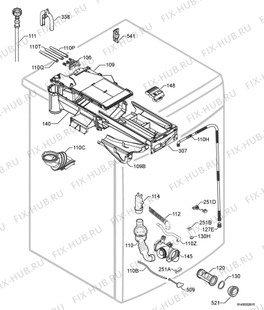 Взрыв-схема стиральной машины Aeg Electrolux L76825 - Схема узла Hydraulic System 272