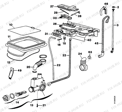 Взрыв-схема стиральной машины Zanussi TL573C - Схема узла Section 4