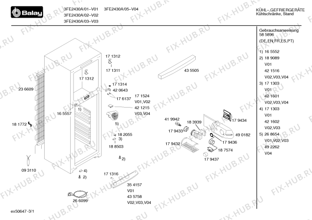 Схема №2 3FE2430A с изображением Дверь для холодильной камеры Bosch 00240749