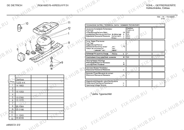 Схема №2 KIRDDJ1FF RG6160D70 с изображением Дверь для холодильника Bosch 00212919