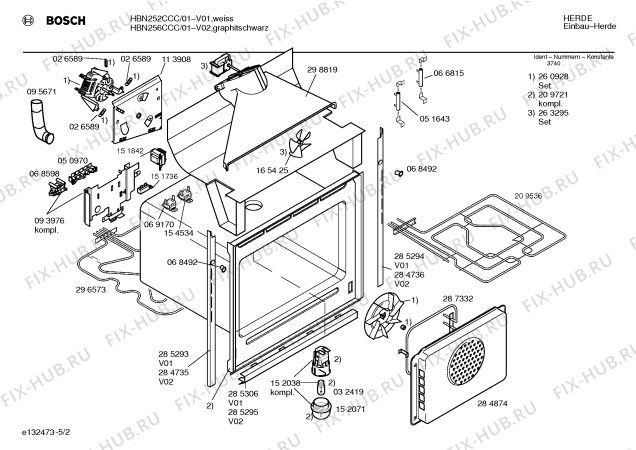 Схема №4 HBN252CCC с изображением Панель управления для плиты (духовки) Bosch 00299677