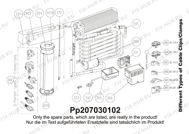 Взрыв-схема холодильника Dometic A310EB - Схема узла Cooling generator