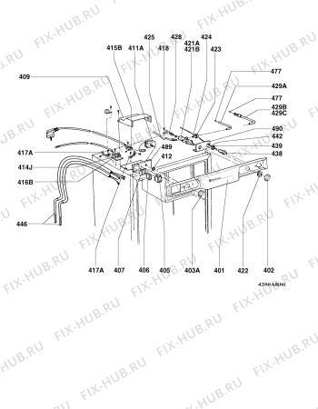 Взрыв-схема холодильника Electrolux RM4230F - Схема узла Armature/fitting