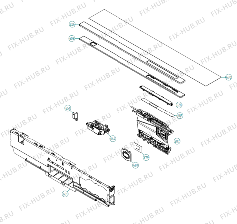 Схема №1 D5654 EU   -White (340317, DW90.2) с изображением Отделка для электропосудомоечной машины Gorenje 702992