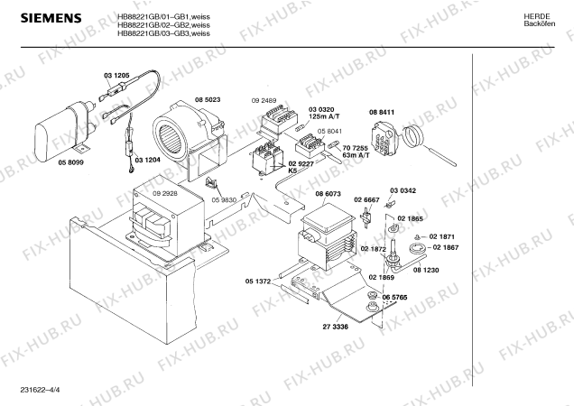 Взрыв-схема плиты (духовки) Siemens HB88221GB - Схема узла 04