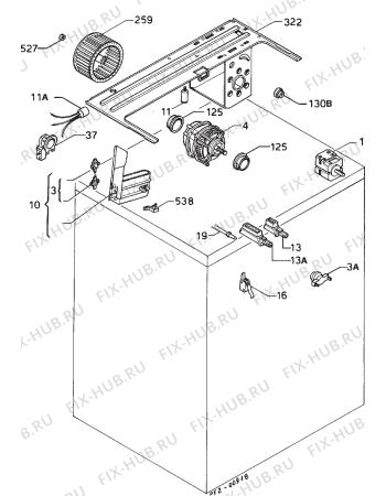 Взрыв-схема стиральной машины Zanussi TD525 - Схема узла Electrical equipment 268