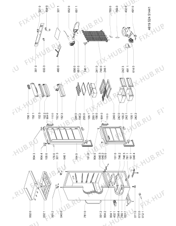 Схема №1 ARC55717 (F091993) с изображением Инструкция по обслуживанию для стиральной машины Indesit C00359356