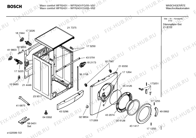 Схема №5 WFR2431CH Maxx comfort WFR2431 с изображением Панель управления для стиральной машины Bosch 00435198