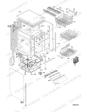 Схема №4 GCX 5582/1 с изображением Панель для посудомойки Whirlpool 481290508825