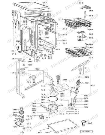 Схема №2 ADP 4408 WH с изображением Блок управления для посудомоечной машины Whirlpool 481221838353