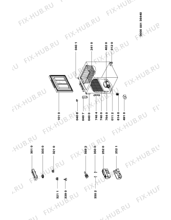 Схема №1 AFE 943/G с изображением Часть корпуса для холодильника Whirlpool 481946288103
