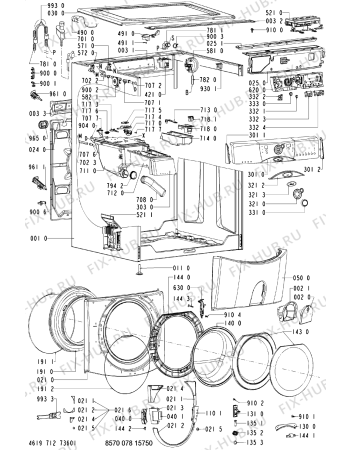 Схема №2 SCW1012UG (F091331) с изображением Крышка для стиральной машины Indesit C00331025