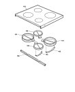 Схема №4 X155ES (F032829) с изображением Панель для плиты (духовки) Indesit C00228899