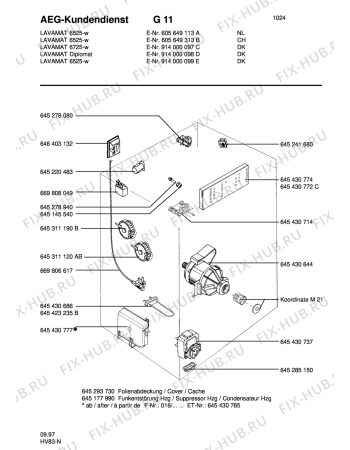 Взрыв-схема стиральной машины Aeg LAVDIPLOMAT - Схема узла Electrical equipment