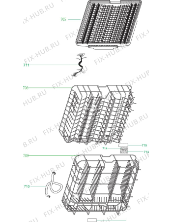 Схема №6 DEDW654FI с изображением Микромодуль для посудомоечной машины DELONGHI DAU1591103