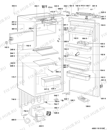 Схема №1 KVIE 2262 A+++ с изображением Электрокомпрессор для холодильной камеры Whirlpool 481010559816