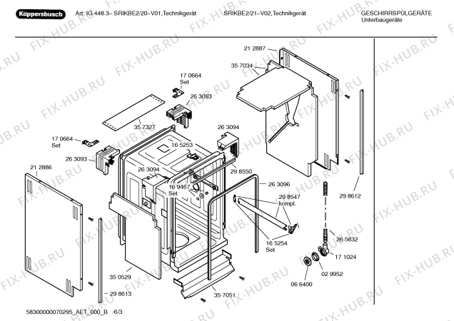 Схема №6 SRIKBE2 с изображением Инструкция по эксплуатации для посудомойки Bosch 00592917
