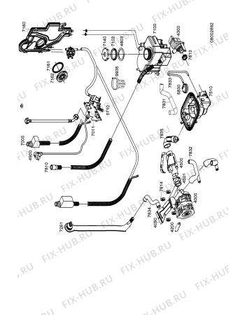 Схема №4 ADG 150/1 WS с изображением Фиксатор для посудомойки Whirlpool 481290508257