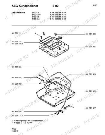 Взрыв-схема комплектующей Aeg 5400 C-W - Схема узла Section3