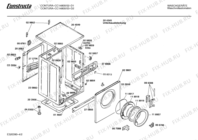 Схема №4 CC14800 CONTURA с изображением Панель управления для стиралки Bosch 00272776