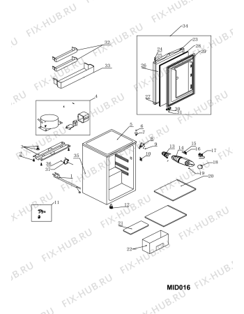 Схема №1 CTL55G (F090127) с изображением Изоляция для холодильника Indesit C00376336