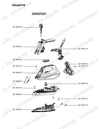 Схема №2 DW5270X1 с изображением Подошва для электроутюга Rowenta RS-DW0550