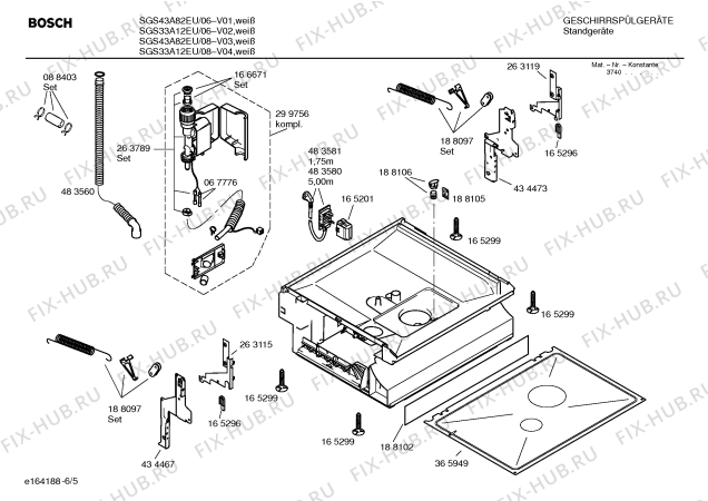 Схема №6 SGS33A12EU с изображением Инструкция по эксплуатации для посудомойки Bosch 00585059
