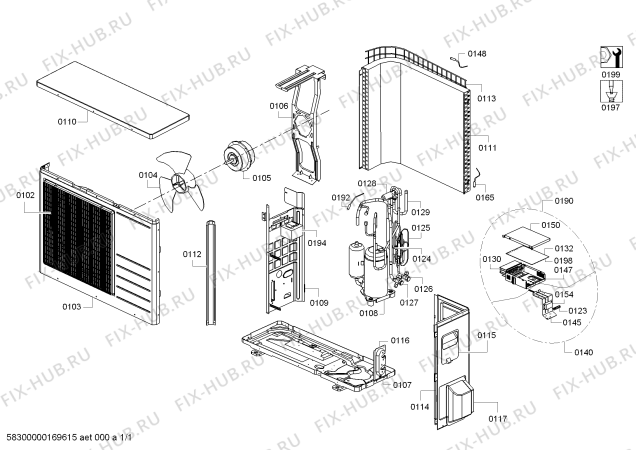 Схема №1 B1ZMA12911 12000 BTU IC UNITE с изображением Клапан для сплит-системы Bosch 00659469