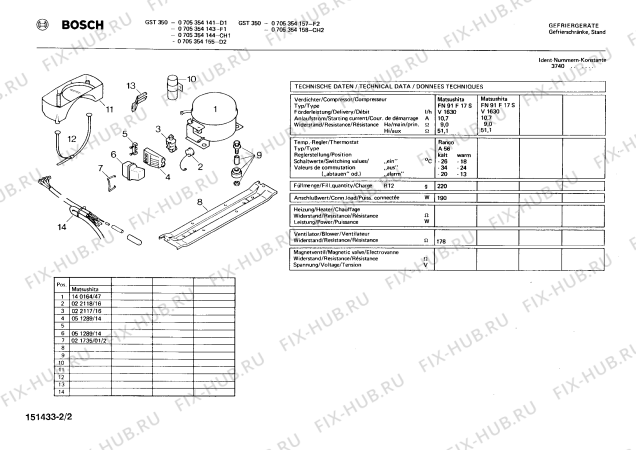 Взрыв-схема холодильника Bosch 0705354141 GST350 - Схема узла 02
