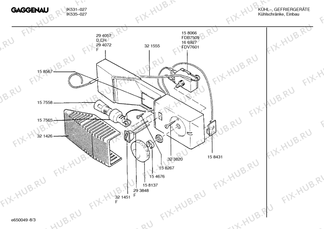 Схема №7 IK535027 с изображением Инструкция по эксплуатации Gaggenau для холодильной камеры Bosch 00520522