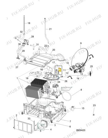 Взрыв-схема стиральной машины Hotpoint NTM1192XBYUK (F154326) - Схема узла