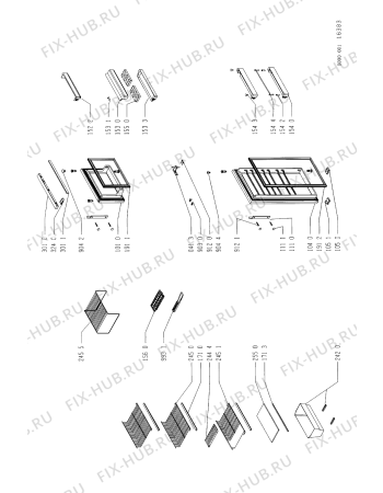 Схема №2 DPO 223/G/BS с изображением Дверка для холодильника Whirlpool 481944268563