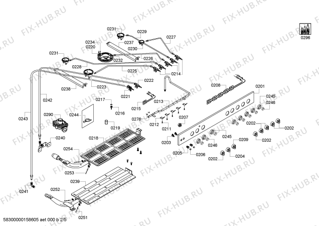 Схема №5 HSG2360ME с изображением Стеклянная полка для электропечи Bosch 00677572