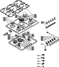 Схема №1 GMS740E1 (181763, PCFZD70) с изображением Разбрызгиватель для плиты (духовки) Gorenje 194528